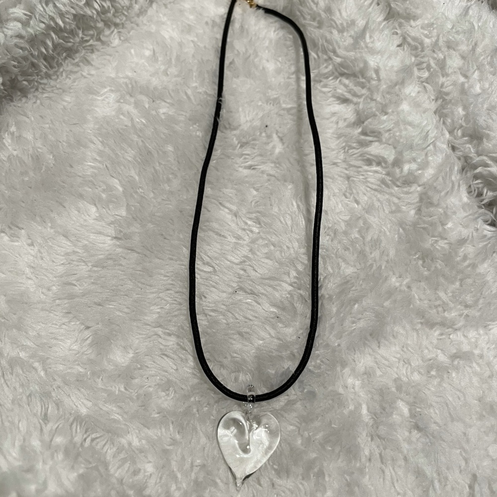 Handmade Glass Heart Necklace